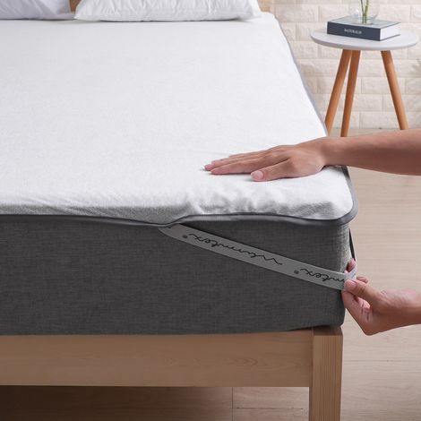 Protège Matelas Imperméable 120 x 200 cm Housse Protection Lit Adulte et Enfant Alèse Respirante 120x200, Anti-Acarien, Hypo-Allergénique (1/5)