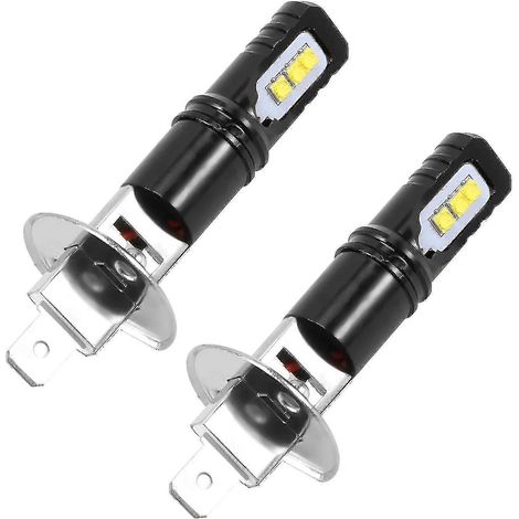 ampoules LED H1 6000K ultra-blanches, luminosité : 6000 lumens (1/4)