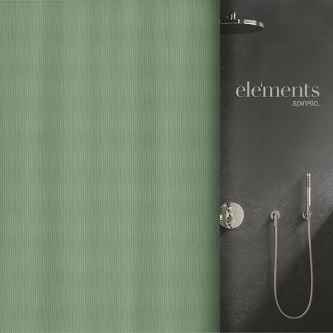 cortina de ducha Poliéster MERA 240x180cm Green Elements de Spirella