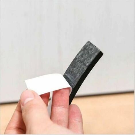 Joint d'étanchéité en mousse adhésive - - 15x8 mm - 2 m - Isolation acoustique - Coupe-vent - Mousse noire (1/4)