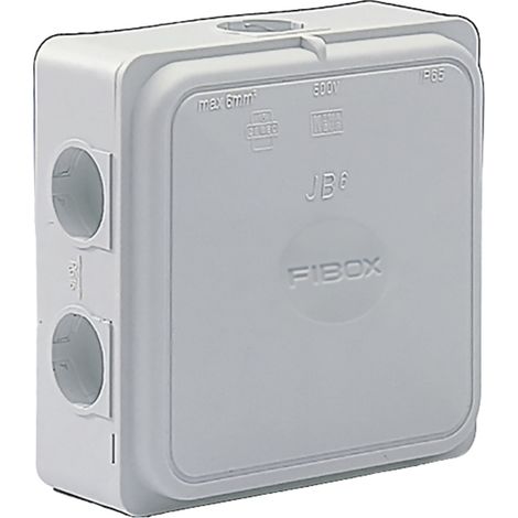 Fibox 8600672 Abzweigkasten (L x B x H) 110 x 110 x 49 mm Grau (RAL 7035) IP65 1 St.