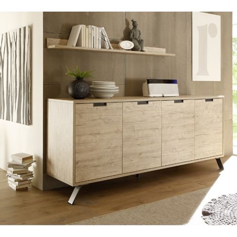 Buffet moderne en bois 4 portes 210cm DIANA (1/5)