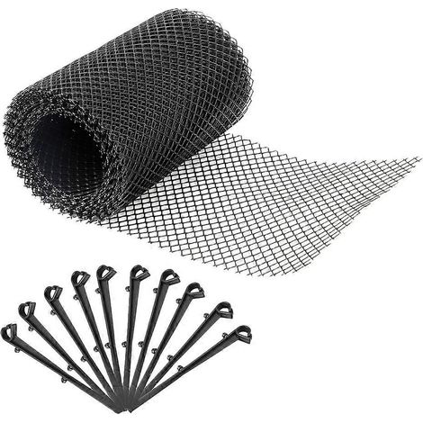 Protection de gouttière en filet plastique, protection contre les feuilles, grille d'évacuation des eaux pluviales