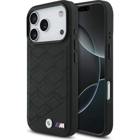 Coque MagSafe pour iPhone 17 Pro avec logo BMW en forme de M, noire (1/5)