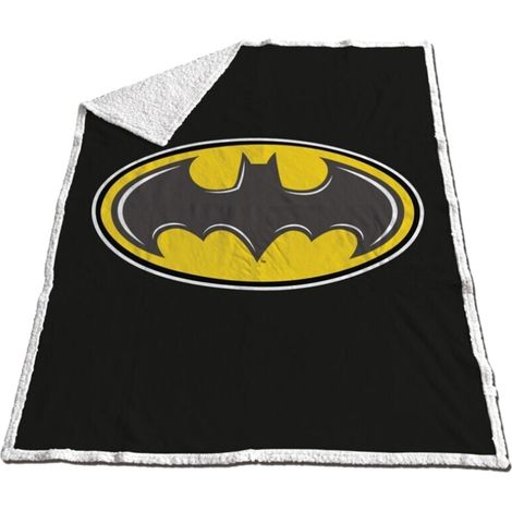 Batman Fleecedecke 130x170 cm – Kuschelige Sherpa-Decke für Kinder