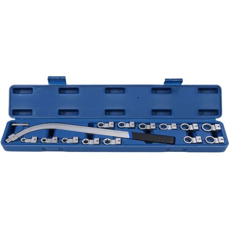 GARRYFIZH Kit d'outils universels de démontage de poulie de tendeur de courroie auxiliaire, 15 pièces, extracteur de vis de boulon d'écrou de tendeur de distribution de moteur en acier