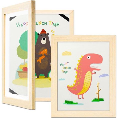 Dmyifan Kinder Bilderrahmen a4 Kunstfotorahmen Weiß 2 Stück (1/5)