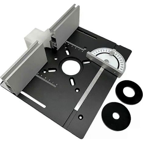 Frästisch-Einsatzplatte aus Aluminiumlegierung für Holzbearbeitung, Wendebrett-Besäummaschine, Gravierhilfsmittel, Holzbearbeitungsbänke (1/4)