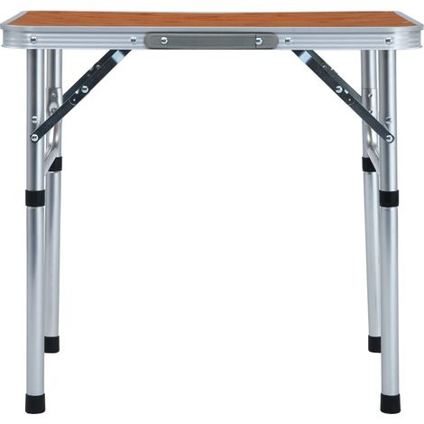 Table pliable de camping Aluminium 60x45 cm