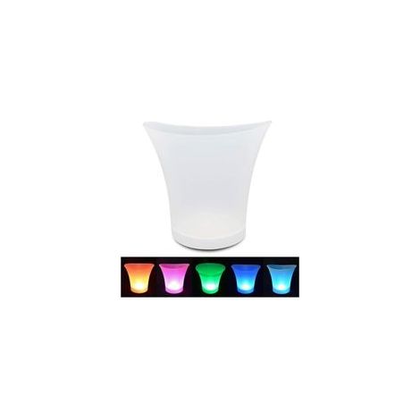 Secchiello per il ghiaccio a LED, refrigeratore per champagne a LED da 5 litri, cambio colore, adatto per feste/casa/bar/club, contenitore per bevande a prova di perdite, può contenere champagne, Vi-C
