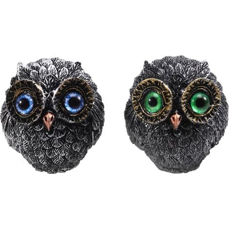 Pendentif hibou réaliste - Figurine gardienne porte-bonheur, décoration animalière (1/4)