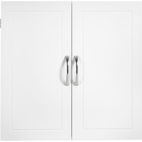Armoire Murale de Salle de Bain, Étagères Réglables, Meuble de Rangement Moderne, pour Salle de Bain, Blanc (1/5)