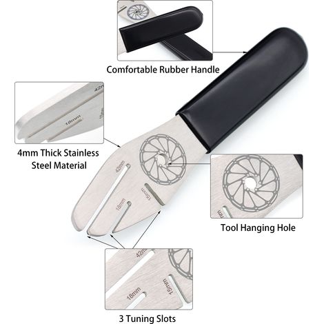 Clé de frein de fourche de réglage de rotor de vélo avec jeu d'outils d'alignement de plaquettes de disque (1/5)