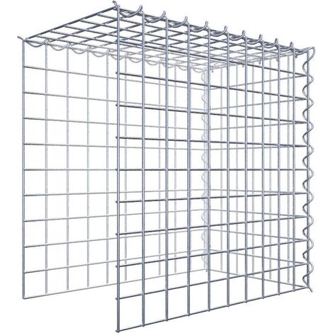 Gabiondeco - Gabion - Element de prolongation en hauteur et en longueur 50 cm x 50 cm x 30 cm (L x H x P). maille 5 x 5 cm. Spirale. Attention il manque deux grille... (1/5)