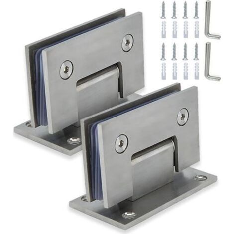 cerniere per porta doccia in vetro, morsetto per porta bagno in acciaio, cerniera per porta resistente, cerniere per doccia a 90°, morsetto per porta doccia in vetro da 8 a 12 mm