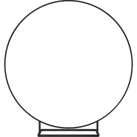 Cercle Floral Métallique - Support Carré - Cadre Ronde Stable - Décor DIY pour Centre de Table ou Porte - 32 x 30 cm - Noir (1/5)