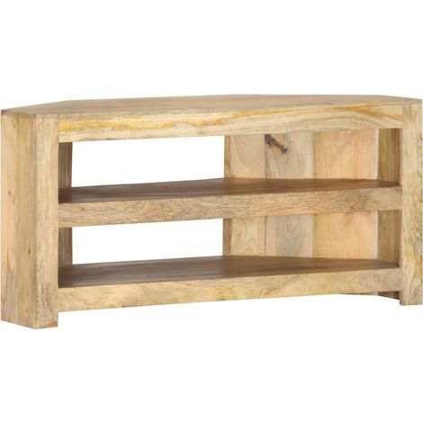 Meuble TV d'angle 90x45x45 cm Bois de manguier solide vidaXL (1/5)