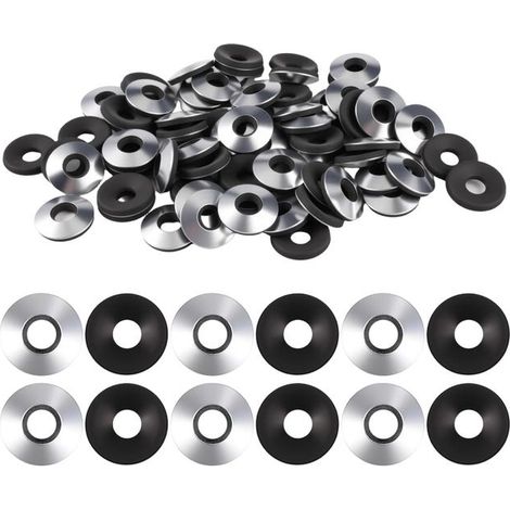 200 rondelles d'étanchéité M6.3 × 16 mm, rondelles métalliques avec joints toriques en caoutchouc.