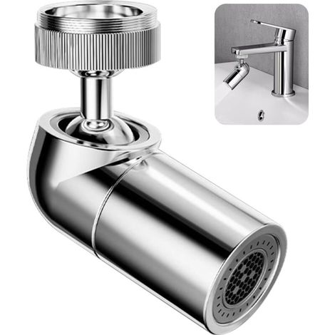Wasserhahn-Luftsprudler, Wasserhahn-Verlängerung, universeller, um 720° drehbarer Wasserhahn-Luftsprudler, 2 Wasserauslassmodi