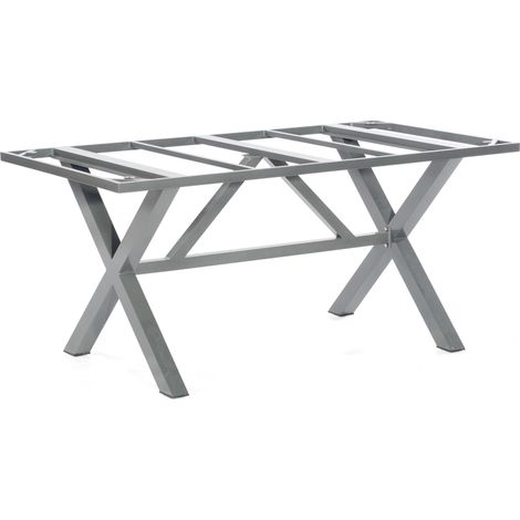 Tischgestell Spectra-Base X-Gestell aus Quadratrohr Aluminium anthrazit 160 x 90