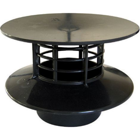 Chapeau de ventilation pour fosse septique ou micro-station - PVC Ø100 - gris noire - jardiboutique