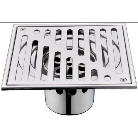 Siphon douche à l'italienne en acier inoxydable – Anti-odeur – Conception de crépine anti-obstruction – 150mm x 150mm (1/4)