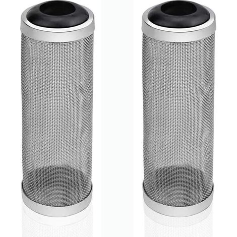 Filtre Protection - Acier Inoxydable - Diamètre Intérieur 16 mm - Pour Aquarium et Bassin Poisson / Crevette - 2 Pièces (1/5)