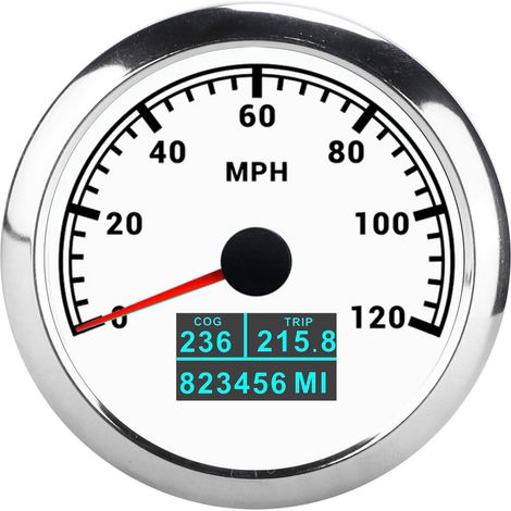 Ce compteur de vitesse GPS 3 en 1 peut atteindre des vitesses jusqu'à 193 km/h et affiche la vitesse, le régime moteur, le kilométrage partiel et le kilométrage total. Étanche (IP67), il convient aux (1/5)
