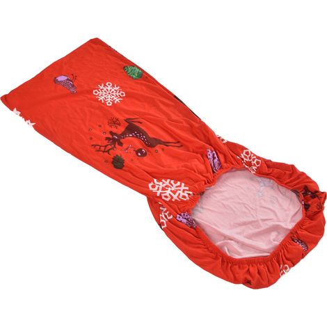 Housse de chaise de Noël en fibre de polyuréthane extensible et anti-pliage, motif flocons de neige, idéale pour les fêtes de fin d'année à la maison. (1/5)