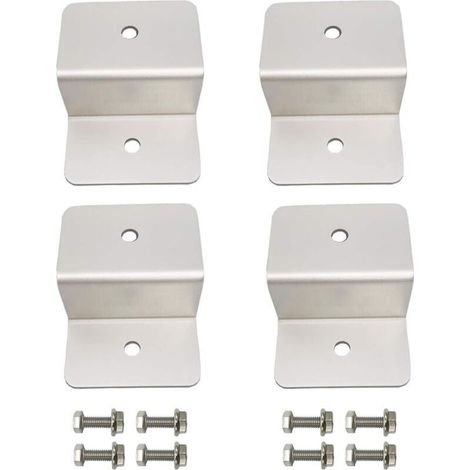 Kit de montage de panneaux solaires en Z avec écrous et boulons pour installation hors réseau sur toit de camping-car, bateau, 4 unités (1/4)