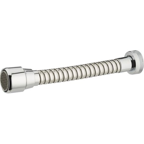 Noyon & Thiebault – Brise-jet long à visser 1 jet mâle 24x100 – Débit 6.5 L/mn pour économie d'eau – Finition métal chromé