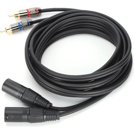 Câble Audio Double XLR Mâle vers Double RCA pour Home Cinéma et Système HiFi 3m JD6053-1 (1/5)
