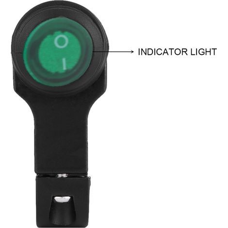 Interrupteur ON/OFF Moto 22mm Lumière Phare/Spot Anti-pluie Aluminium 12V (1/5)