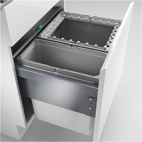 Naber Cox® Base 460 R/600-2, Abfallsammler für Frontauszüge, hellgrau, H 460 (1/2)