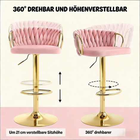 Tabouret de bar élégant,tabouret de table à coussin doux,sièges confortables,chaise de cuisine,chaise de café (une seule chaise de bar est incluse) (1/5)