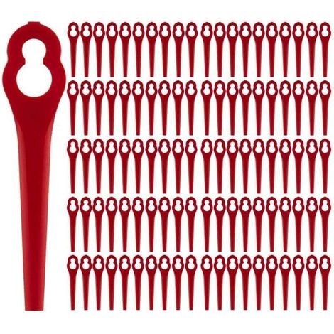 Lot De 100 Lames Plastique De Rechange Pour Coupe Bordures Sans Fil (1/4)