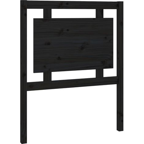 Maison Exclusive - Testiera per Letto Nera 80,5x4x100 cm in Legno Massello di Pino
