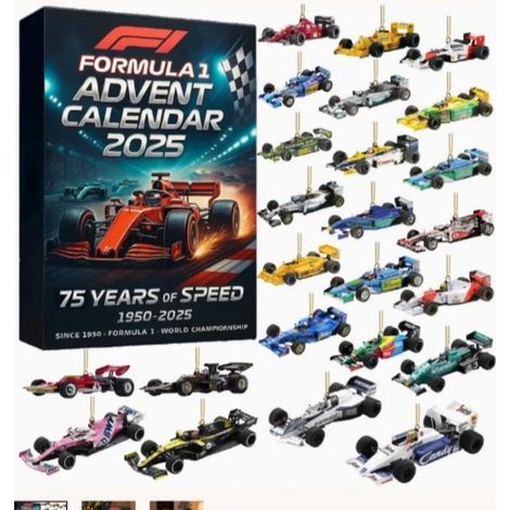 New item: Decorative acrylic Christmas tree ornament with a Formula 1 2025 theme (surprise box) (1/5)