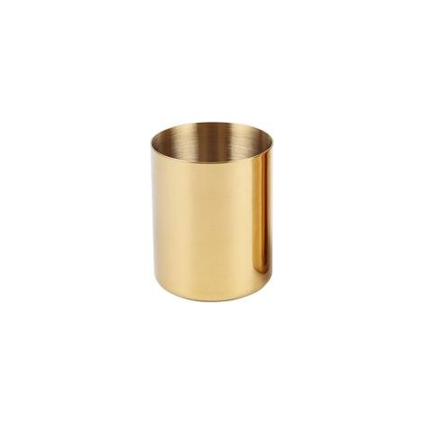 Porte-stylo en acier inoxydable plaqué or – élégant organiseur de bureau – finition miroir – convient aux cosmétiques et pinceaux de maquillage (1/5)