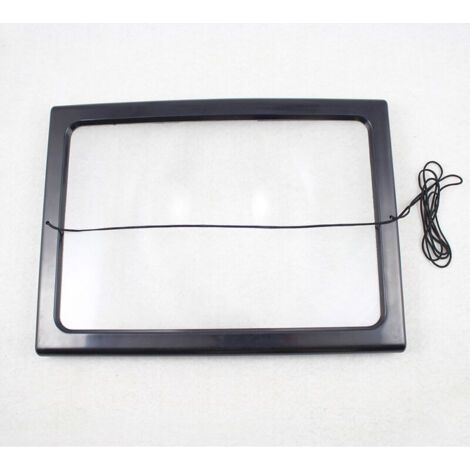 A4 Pleine Page Loupe de Lecture Loupe avec 4 LED Lampe Lentille de Grossissement 3X (1/5)