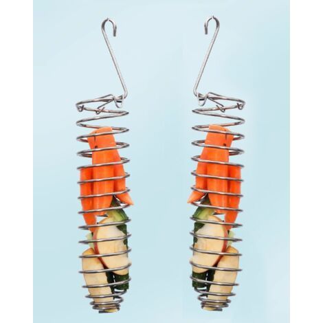 Hanging Parrot Feeder, 2PCS Parrot Food Baskets Bird Food Holder, Fruit Feeder, Birds Cage Feeding Accessories (1/5)