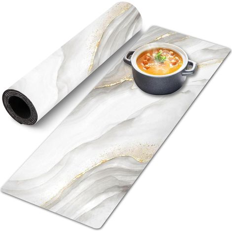 Chemin de table et dessous de plat résistant à la chaleur pour plats chauds – Plaques chauffantes imperméables pour protéger la table et le comptoir – Protection contre la chaleur 350 °C – 101,6 cm (1/5)
