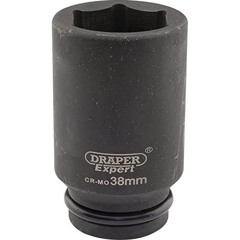 Draper, DRAPER EXPERT 38MM 3/4"-, Chiave a bussola a impatto con attacco quadro, a 6 punti (1/4)
