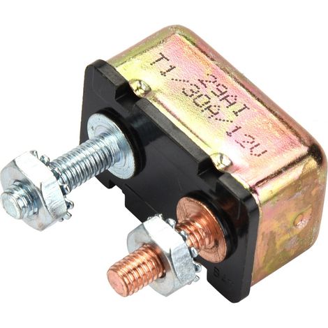 Disjoncteur automatique réarmable 12/24V universel avec couvercle métallique 30A pour auto et bateau (1/5)
