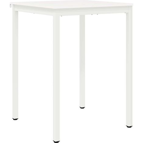 Maison Exclusive - Table de bar Blanc 80 x 80 x 105 cm Bois de pin massif (1/5)