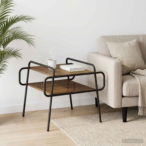vidaXL Mesa de centro Roble artisan 60 x 60 x 51 cm (1/5)