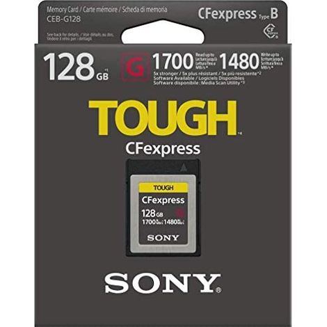 Sony CEB-G128 - Ultra schnelle CFexpress-Speicherkarte (128GB, 1700MB/s Lesen & 1480MB/s Schreiben) (1/3)
