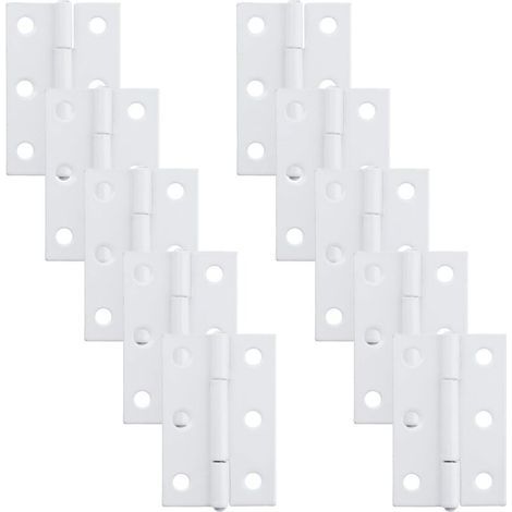 Charnières de meuble en fer et bois, 5,1 cm x 3,4 cm, lot de 10 (1/5)