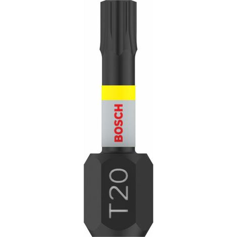BOSCH PROFESSIONAL 2608522474 LOT DE 2 EMBOUTS DE VISSAGE IMPACT CONTROL T20 (25 MM, TIGE HEXAGONALE, PICK AND CLICK, ACCESSOIRE