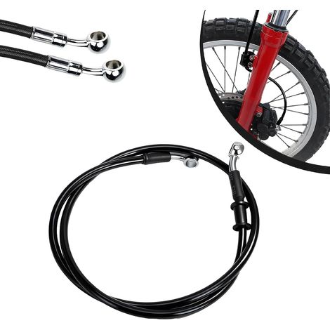 Durite Frein Moto 80cm,Durite Aviation Embrayage Hydraulique pour Pit Bike Dirt Bike Enduro Motocross ATV Quad-Noir (1/5)